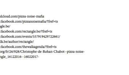 Christophe de Rohan Chabot pizza noise mafia rectangle 16122016 16022017