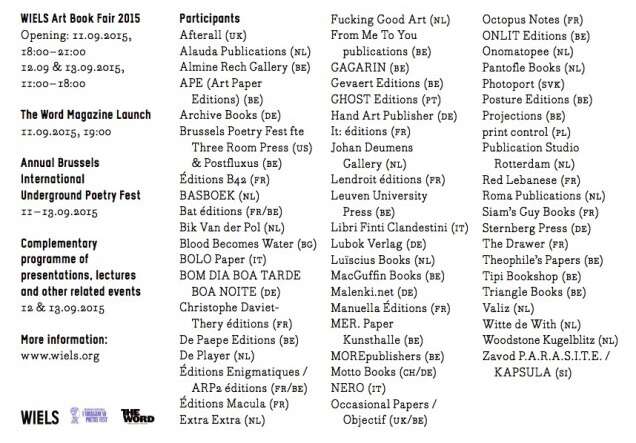 WIELS ART BOOK FAIR 2